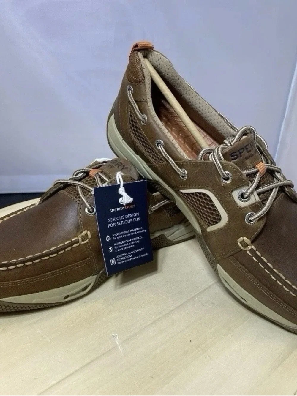 Sperry Top-Sider Sea Kite Sport Moc Men's Shoes Brown Leather Size US 9